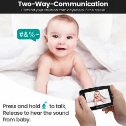 4.3 Inch Video Baby Monitor With Camera PTZ Zoom Babyphone Cam Security Protection Surveillance Cameras
