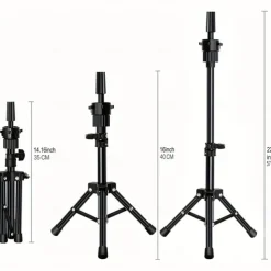 22 Inch Wig Head/ Stand Tripod with Head CanvasMannequin Head for WigsManikin Head Block SetMaking Display with Wig caps70 T &C Pins Set2 Combs2 Wig StandMni Tripod5 Hair Clips
