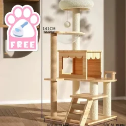 70 Inches Cat Tree/Cat Tree House and Towers for Large Cat/Cat Climbing Tree with Cat Condo/Cat Tree Scratching Post/Multi-Level Large Cat Tree
