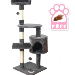 45.67 Inches Cat Tree/Cat Tree House and Towers for Large Cat/Cat Climbing Tree with Cat Condo/Cat Tree Scratching Post/Multi-Level Large Cat Tree