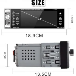 5.1'' IPS Capacitive HD Touch Screen Intelligent Voice 1din Car MP5 Player Bluetooth 4.2 Autoradio Support FM AM RDS Microphone DVR 4USB Bluetooth CAM(optional)