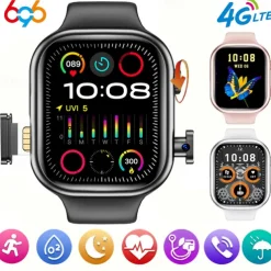 696 K01 Smart Watch 2 inch Smart Band Fitness Bracelet Bluetooth Pedometer Call Reminder Sleep Tracker Compatible with Android iOS Men Hands-Free Calls Message Reminder IPX-0 45mm Watch Case