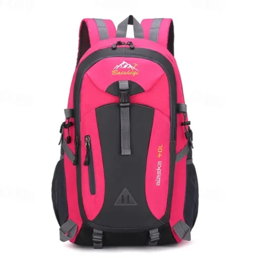 40 L Daypack Rucksack Zipper Multi Pocket Rain Waterproof Anatomic Design Wearable Durable Outdoor Hiking Camping Military Nylon Black Army Green Red
