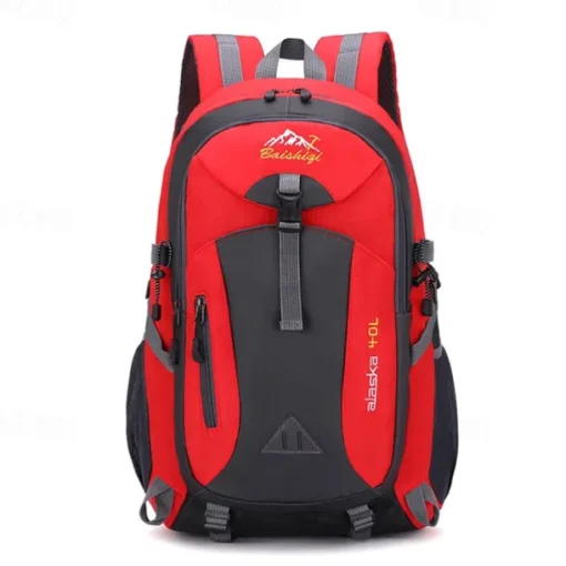 40 L Daypack Rucksack Zipper Multi Pocket Rain Waterproof Anatomic Design Wearable Durable Outdoor Hiking Camping Military Nylon Black Army Green Red
