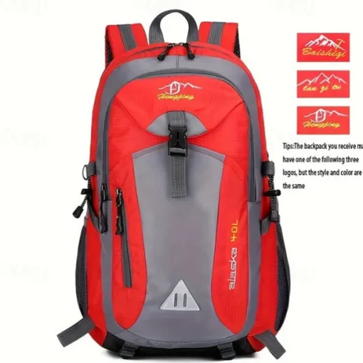 40 L Daypack Rucksack Zipper Multi Pocket Rain Waterproof Anatomic Design Wearable Durable Outdoor Hiking Camping Military Nylon Black Army Green Red