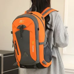 40 L Daypack Rucksack Zipper Multi Pocket Rain Waterproof Anatomic Design Wearable Durable Outdoor Hiking Camping Military Nylon Black Army Green Red