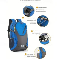 40 L Daypack Rucksack Zipper Multi Pocket Wearable Durable Outdoor Hiking Camping Military Nylon Black Pink Red