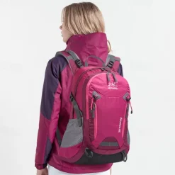 35 L Daypack Rucksack Zipper Multi Pocket Anatomic Design Wearable Durable Outdoor Hiking Camping Military Nylon Black Blue Purple