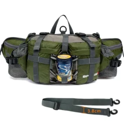 6 L Fanny Pack Waist Bag / Waist pack Hiking Backpack Waterproof Rain Waterproof Quick Dry Water Bottle Pocket Multifunctional Outdoor Camping / Hiking Hunting Fishing Climbing Terylene Black Army
