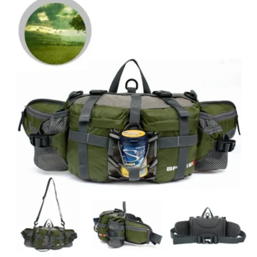 6 L Fanny Pack Waist Bag / Waist pack Hiking Backpack Waterproof Rain Waterproof Quick Dry Water Bottle Pocket Multifunctional Outdoor Camping / Hiking Hunting Fishing Climbing Terylene Black Army
