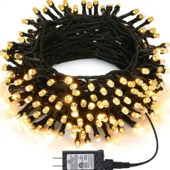 1000 LED (328Ft) Christmas Lights Indoor Outdoor, Christmas String Tree Lights Indoor Green Wire, Indoor and Outside Fairy Light for Christmas Tree, Patio, Elegant Wedding Party Reception