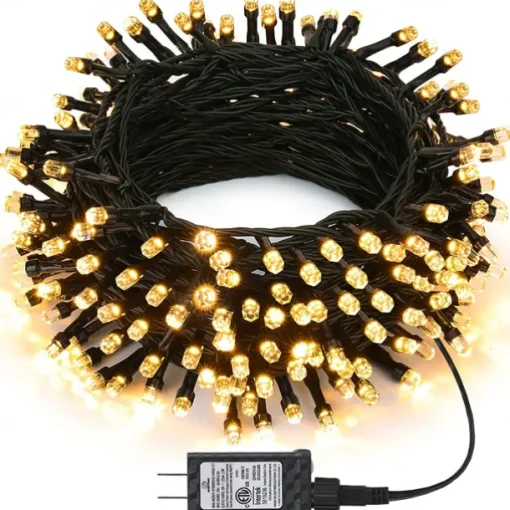 1000 LED (328Ft) Christmas Lights Indoor Outdoor, Christmas String Tree Lights Indoor Green Wire, Indoor and Outside Fairy Light for Christmas Tree, Patio, Elegant Wedding Party Reception