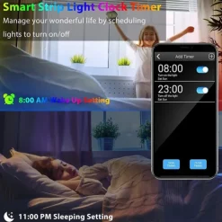 5050 Led Strip Lights 10M Smart RGB Led Light Strip Music Sync 300LEDs Color Changing Light Strips Bluetooth APP Control with Remote for Bedroom Room TV Party Bedroom Room TV Backlight PC Desk Kitchen