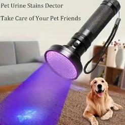 100 LED UV Flashlight - 395nm Black Light Torch for Pet Urine, Scorpion Detection & Fluorescence Inspection