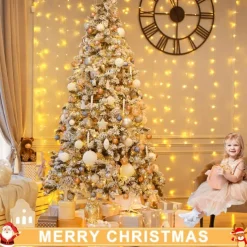 300 LED 9.8x9.8Ft Remote Control Christmas Curtain Lights USB Plug in Fairy Curtain Lights Outdoor Window Wall Hanging Curtain String Lights for Bedroom Backdrop Wedding Party Indoor Decor Warm White