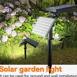 62 leds Solar Garden Lights Adjustable Outdoor Solar Lamp Waterproof Wall Lighting for Garden Decoration Light