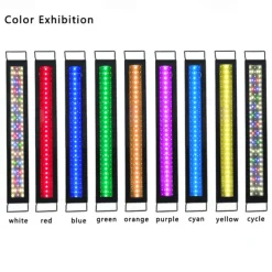 24/7 Lighting Aquarium LED Light, Sunrise-Daylight-Moonlight Mode and DIY Mode, Adjustable Timer Adjustable Brightness Fish Tank Light with Extendable Bracket 7 Colors for Planted Tank