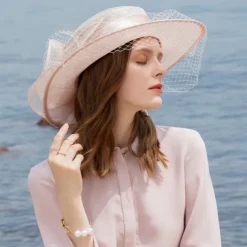 100% Linen Fascinators / Hats with Floral 1pc Special Occasion / Party / Evening Headpiece