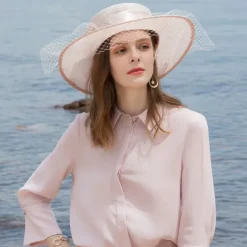 100% Linen Fascinators / Hats with Floral 1pc Special Occasion / Party / Evening Headpiece