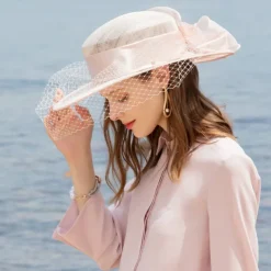 100% Linen Fascinators / Hats with Floral 1pc Special Occasion / Party / Evening Headpiece