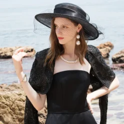 100% Linen Fascinators / Hats with Floral 1pc Special Occasion / Party / Evening Headpiece