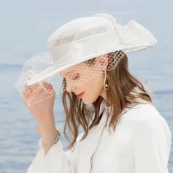 100% Linen Fascinators / Hats with Floral 1pc Special Occasion / Party / Evening Headpiece