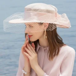 100% Linen Fascinators / Hats with Floral 1pc Special Occasion / Party / Evening Headpiece