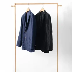 100% Linen Men's Linen Blazer Blazer Business Formal Evening Wedding Party Fashion Casual Spring & Fall Plain Pocket Casual / Daily Single Breasted Blazer Black Dark Blue