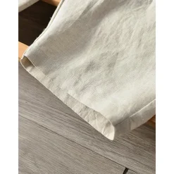 100% Linen Men's Linen Pants Trousers Summer Pants Tapered Carrot Pants Pocket Drawstring Elastic Waist Plain Breathable Comfortable Daily Vacation Going out Classic Casual Black White