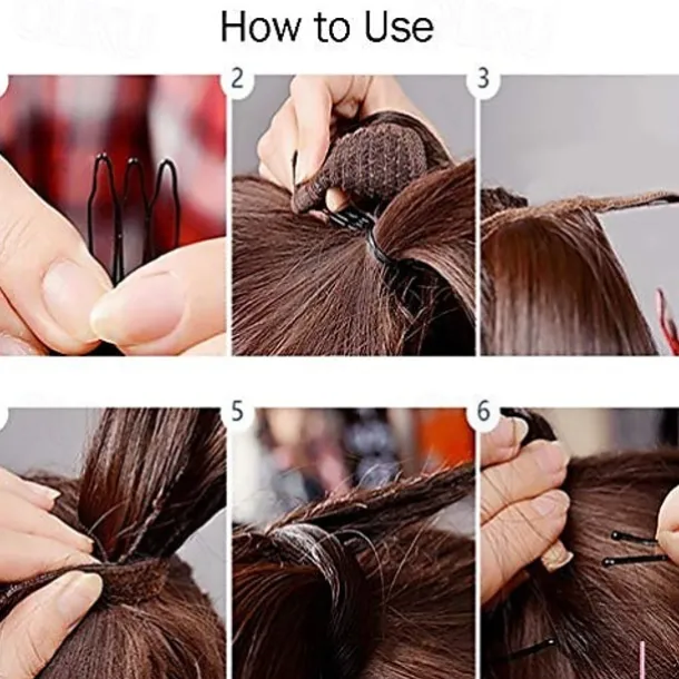 26" long straight wrap around ponytail extensions synthetic clip in ponytail hair extensions hairpiece - silver gray