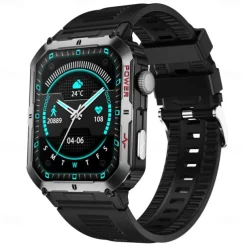 696 LW10 Smart Watch 2.6 inch Smart Band Fitness Bracelet Bluetooth ECG+PPG Pedometer Call Reminder Compatible with Android iOS Men Hands-Free Calls Message Reminder IP 67 42mm Watch Case