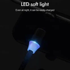 2023 magnetic USB cable LED magnetic charging cable suitable for iPhone micro USB C type fast charging magnet charger mobile phone cable