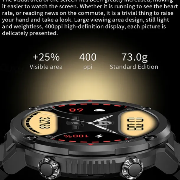 600 mAh Large Battery Watch For Men Smart Watch Men IP68 Waterproof Smartwatch AMOLED HD Screen Bluetooth Call Sports Bracelet