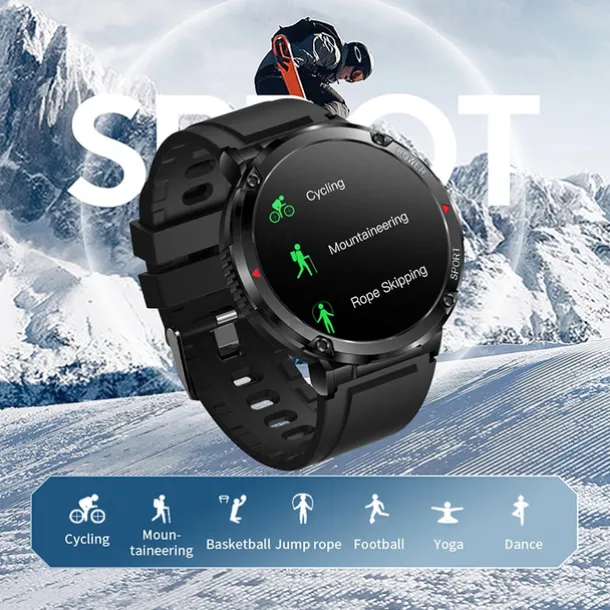 600 mAh Large Battery Watch For Men Smart Watch Men IP68 Waterproof Smartwatch AMOLED HD Screen Bluetooth Call Sports Bracelet