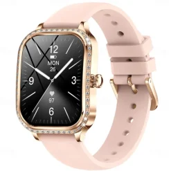 696 MK88 Smart Watch 1.75 inch Smart Band Fitness Bracelet Bluetooth Call Reminder Sleep Tracker Heart Rate Monitor Compatible with Android iOS Women Hands-Free Calls Message Reminder IPX-0 36mm