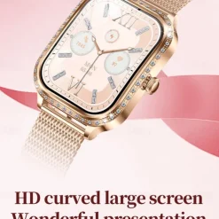 696 MK88 Smart Watch 1.75 inch Smart Band Fitness Bracelet Bluetooth Call Reminder Sleep Tracker Heart Rate Monitor Compatible with Android iOS Women Hands-Free Calls Message Reminder IPX-0 36mm