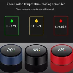 480 ml Digital Thermos Cup Intelligent Temperature Smart Digital Thermal Coffee Travel Mug - Touch Display Temperature, Stainless Steel Vacuum Flask - Perfect Gift for Back To School