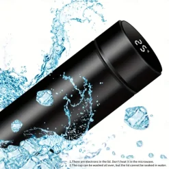 480 ml Digital Thermos Cup Intelligent Temperature Smart Digital Thermal Coffee Travel Mug - Touch Display Temperature, Stainless Steel Vacuum Flask - Perfect Gift for Back To School