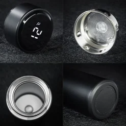 480 ml Digital Thermos Cup Intelligent Temperature Smart Digital Thermal Coffee Travel Mug - Touch Display Temperature, Stainless Steel Vacuum Flask - Perfect Gift for Back To School