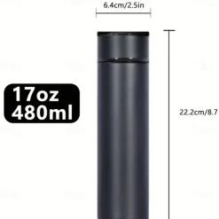 480 ml Digital Thermos Cup Intelligent Temperature Smart Digital Thermal Coffee Travel Mug - Touch Display Temperature, Stainless Steel Vacuum Flask - Perfect Gift for Back To School