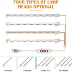 5 Modes Indoor Led Grow Light USB Timer Phyto Lamp Plants Dimmable LED Lamp Phytolamps Hydroponics Growing Lamps