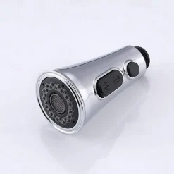 2 Modes Kitchen Sink Faucet Head Replacement, Excellent Quality Helmet Lining-Surface Treatment-Chrome Faucet Spout Pull Out Pull Down Kitchen Faucet Sprayer