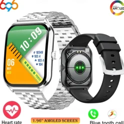 696 MT67 Smart Watch 1.96 inch Smartwatch Fitness Running Watch Bluetooth ECG+PPG Pedometer Call Reminder Compatible with Android iOS Women Men Long Standby Waterproof Media Control IP 67 40mm Watch