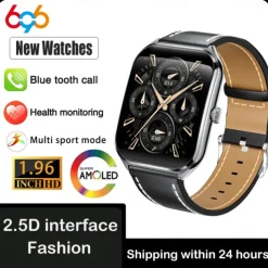 696 MT67 Smart Watch 1.96 inch Smartwatch Fitness Running Watch Bluetooth ECG+PPG Pedometer Call Reminder Compatible with Android iOS Women Men Long Standby Waterproof Media Control IP 67 40mm Watch