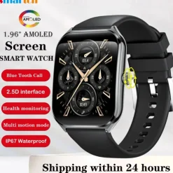 696 MT67 Smart Watch 1.96 inch Smartwatch Fitness Running Watch Bluetooth ECG+PPG Pedometer Call Reminder Compatible with Android iOS Women Men Long Standby Waterproof Media Control IP 67 40mm Watch