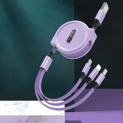 2023 New 3 In 1 Retractable USB Cable Mobile Phone Universal Charger Cable Fast Charging Cable USB Cable for Iphone for samsung for HUAWEI for Xiaomi for OPPO for Google