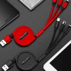 2023 New 3 In 1 Retractable USB Cable Mobile Phone Universal Charger Cable Fast Charging Cable USB Cable for Iphone for samsung for HUAWEI for Xiaomi for OPPO for Google