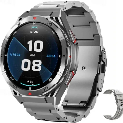 2025 New 1.43 inch GPS Compass Altitude Outdoor Barometer SmartWatch HD 466*466 AMOLED Screen Heart rate Bluetooth Call IP68 Waterproof Man Smart Bracelet