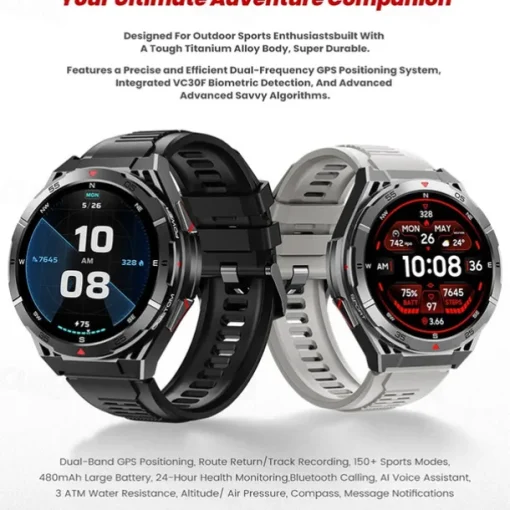 2025 New 1.43 inch GPS Compass Altitude Outdoor Barometer SmartWatch HD 466*466 AMOLED Screen Heart rate Bluetooth Call IP68 Waterproof Man Smart Bracelet