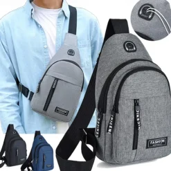 2023 New Chest Bag Men's Fashion Trend Oxford Cloth Single Shoulder Backpack Korean Casual Waterproof Single Shoulder Messenger Bag